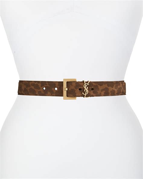 ysl logo belt womens|saint laurent monogram suede belt.